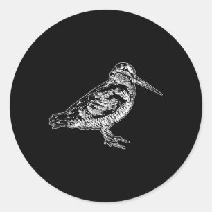 Amerikaanse houtvogel die op unieke vogels jaagt ronde sticker
