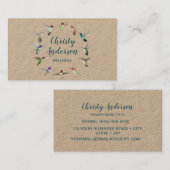 Amerikaanse Hummingvogels  Visitekaartje (Voorkant / Achterkant)