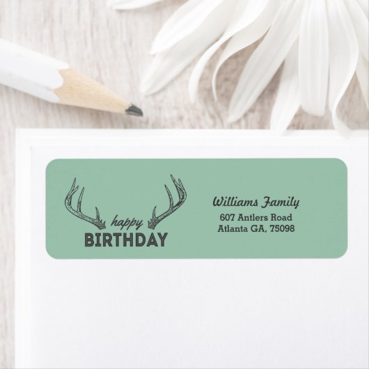 Amerikaanse Hunter Camo Green Custom Adresetikette Etiket (Insitu)
