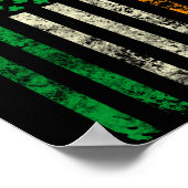 Amerikaanse Ierland Vlag Shamrock Ierse Patricks D Poster (Hoek)