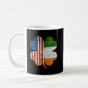 Amerikaanse Ierse Shamrock Usa Ierland Vlag Koffiemok