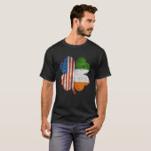 Amerikaanse Ierse Shamrock USA Ierland Vlag T-shirt (Voorkant volledig)