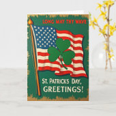 Amerikaanse Ierse St. Patrick's Dag Kaart (Gele Bloem)