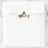 Amerikaanse Ierse vlag Vierkante Sticker (Tas)