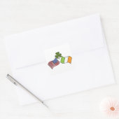 Amerikaanse Ierse vlag Vierkante Sticker (Envelop)
