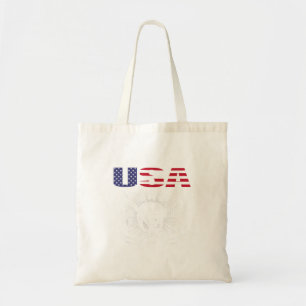 Amerikaanse ijshockeyliefhebbers jersey - Usa vlag Tote Bag