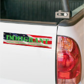 Amerikaanse immigrant bumpersticker (Op Truck)