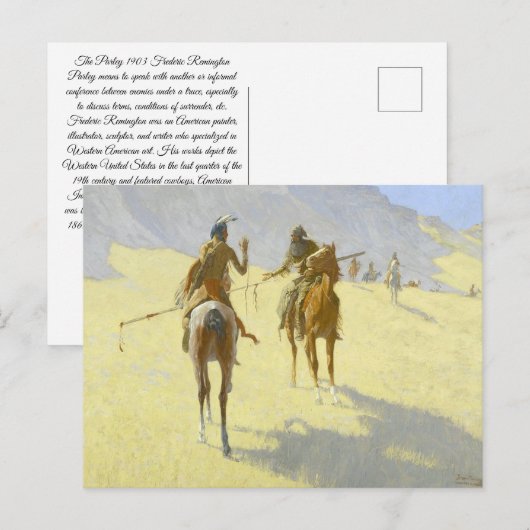 Amerikaanse Indiaan door Remington Briefkaart (Voorkant / Achterkant)