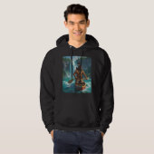 Amerikaanse indiaan, kano en waterval hoodie (Voorkant volledig)