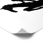 Amerikaanse Indiaan op paardeninkttekenkunst poste Poster (Hoek)