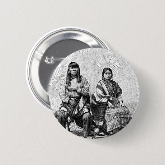 Amerikaanse Indiaanse Button (Voorkant /achterkant)