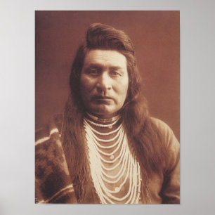 AMERIKAANSE INDIAANSE CHIEF HISTORISCHE FOTOGRAFIE POSTER