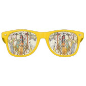 Amerikaanse Indiaanse vrouw pijl boog in Bossen wa Retro Zonnebril (Voorkant)