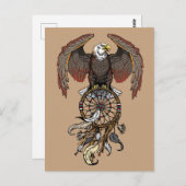 Amerikaanse indianen droamcatcher briefkaart (Voorkant / Achterkant)