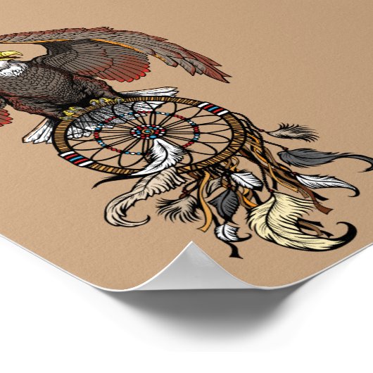 Amerikaanse indianen droamcatcher poster (Hoek)