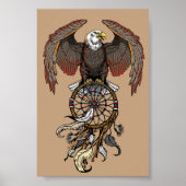 Amerikaanse indianen droamcatcher poster (Voorkant)