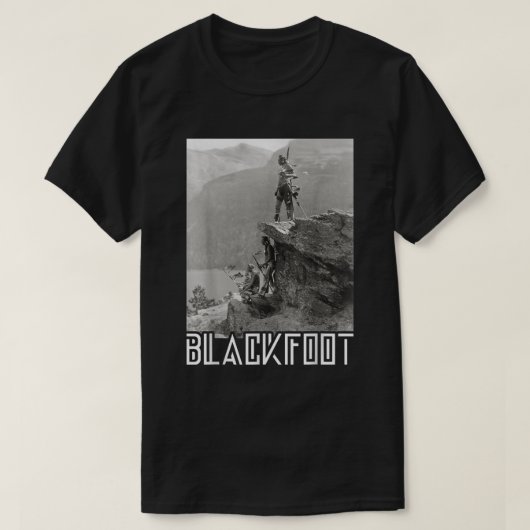 Amerikaanse Indianen van Blackfoot bij Glacier Nat T-shirt (Design voorkant)