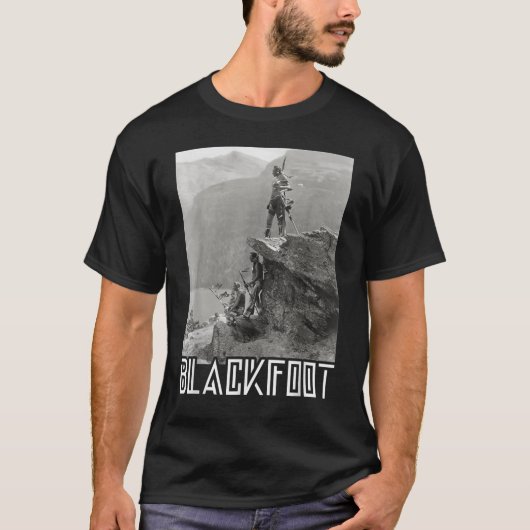 Amerikaanse Indianen van Blackfoot bij Glacier Nat T-shirt (Voorkant)