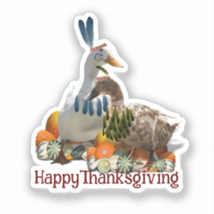 Amerikaanse Indiase Eenden Thanksgiving  Sticker