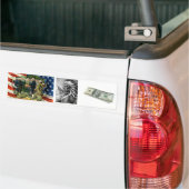Amerikaanse Indiase opperbevelhebber Bumpersticker (Op Truck)