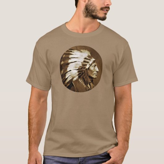 Amerikaanse Indiase opperbevelhebber T-shirt (Voorkant)