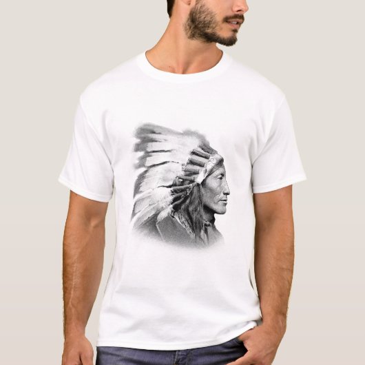 Amerikaanse Indiase opperbevelhebber T-shirt (Voorkant)