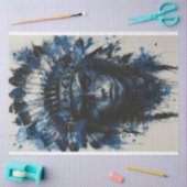 Amerikaanse Indiase prinses hoofdtooi Decoupage Tissuepapier (Craft)