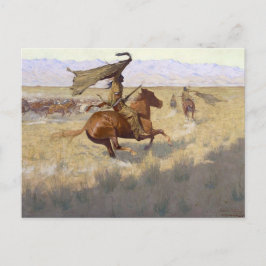 Amerikaanse Indiase stormloop Briefkaart