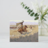Amerikaanse Indiase stormloop Briefkaart (Staand voorkant)