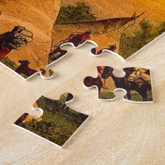 Amerikaanse Indiërs Magic Lantern Slide Legpuzzel (Zijkant)