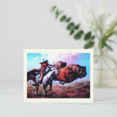 Amerikaanse Indische jachtbuffel Briefkaart (Staand voorkant)