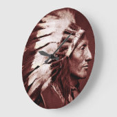 Amerikaanse Indische opperbevelhebber (bruin) Grote Klok (Hoek)