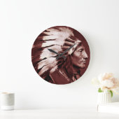 Amerikaanse Indische opperbevelhebber (bruin) Grote Klok (Huis)