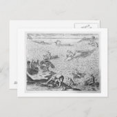 Amerikaanse Indische walvismethode, van een accoun Briefkaart (Voorkant / Achterkant)