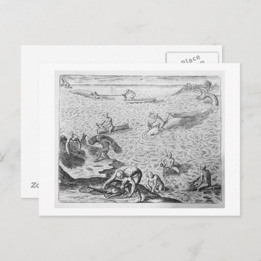 Amerikaanse Indische walvismethode, van een accoun Briefkaart (Voorkant / Achterkant)