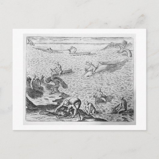 Amerikaanse Indische walvismethode, van een accoun Briefkaart (Voorkant)