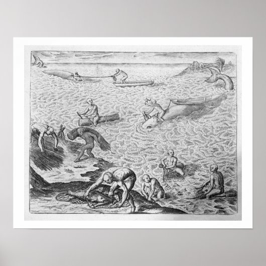Amerikaanse Indische walvismethode, van een accoun Poster (Voorkant)