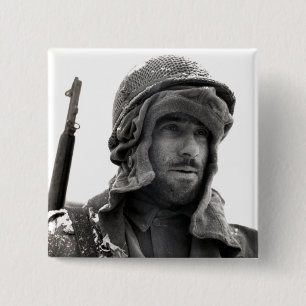 Amerikaanse infanterist uit de Tweede Wereldoorlog Vierkante Button 5,1 Cm