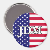 Amerikaanse  Initialen Magneet (Voorkant / Achterkant)