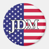 Amerikaanse  Initialen Magneet (Voorkant)