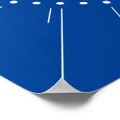 Amerikaanse Initialen met rode, witte, blauwe ster Poster (Hoek)