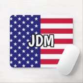 Amerikaanse Initialen voor Vlag Muismat (Met muis)