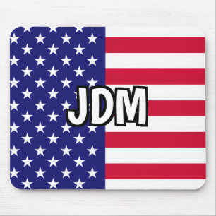 Amerikaanse Initialen voor Vlag Muismat