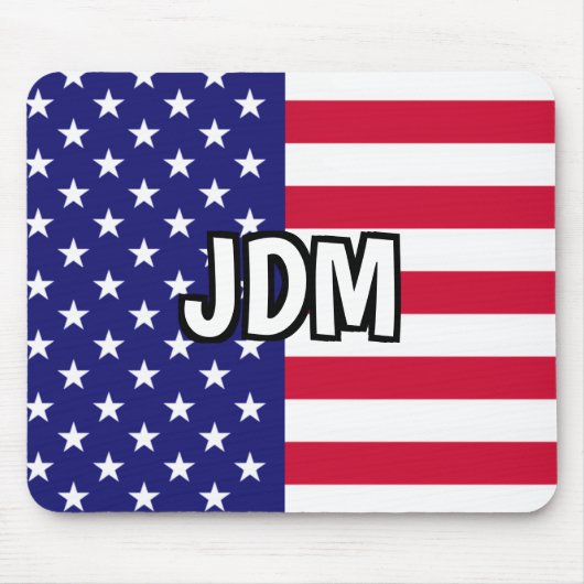 Amerikaanse Initialen voor Vlag Muismat (Voorkant)