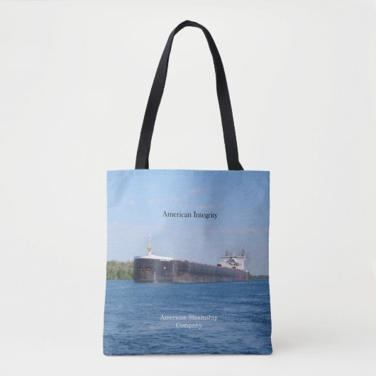 Amerikaanse integriteit over de hele canvas tas (Voorkant)