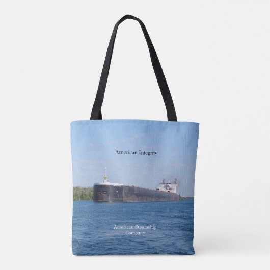 Amerikaanse integriteit over de hele canvas tas (Achterkant)