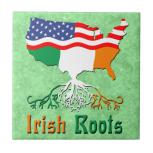 Amerikaanse Irish Roots Ceramic Tegel Tegeltje