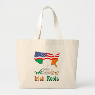 Amerikaanse Irish Roots Grote Tote Bag