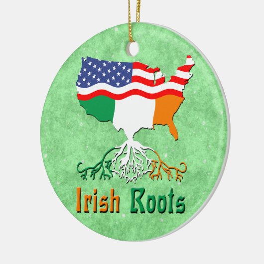 Amerikaanse Irish Roots Keramisch Ornament (Links)