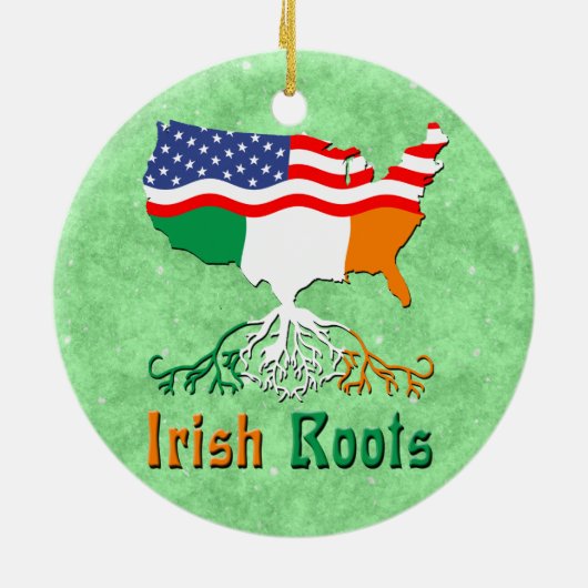 Amerikaanse Irish Roots Keramisch Ornament (Achterkant)